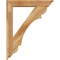 Ekena Millwork Olympic Traditional Rough Sawn Bracket w/ Offset Brace, Western Red Cedar, 6"W x 30"D x 38"H BKT0604X30X38OLY01RWR - alternate 4